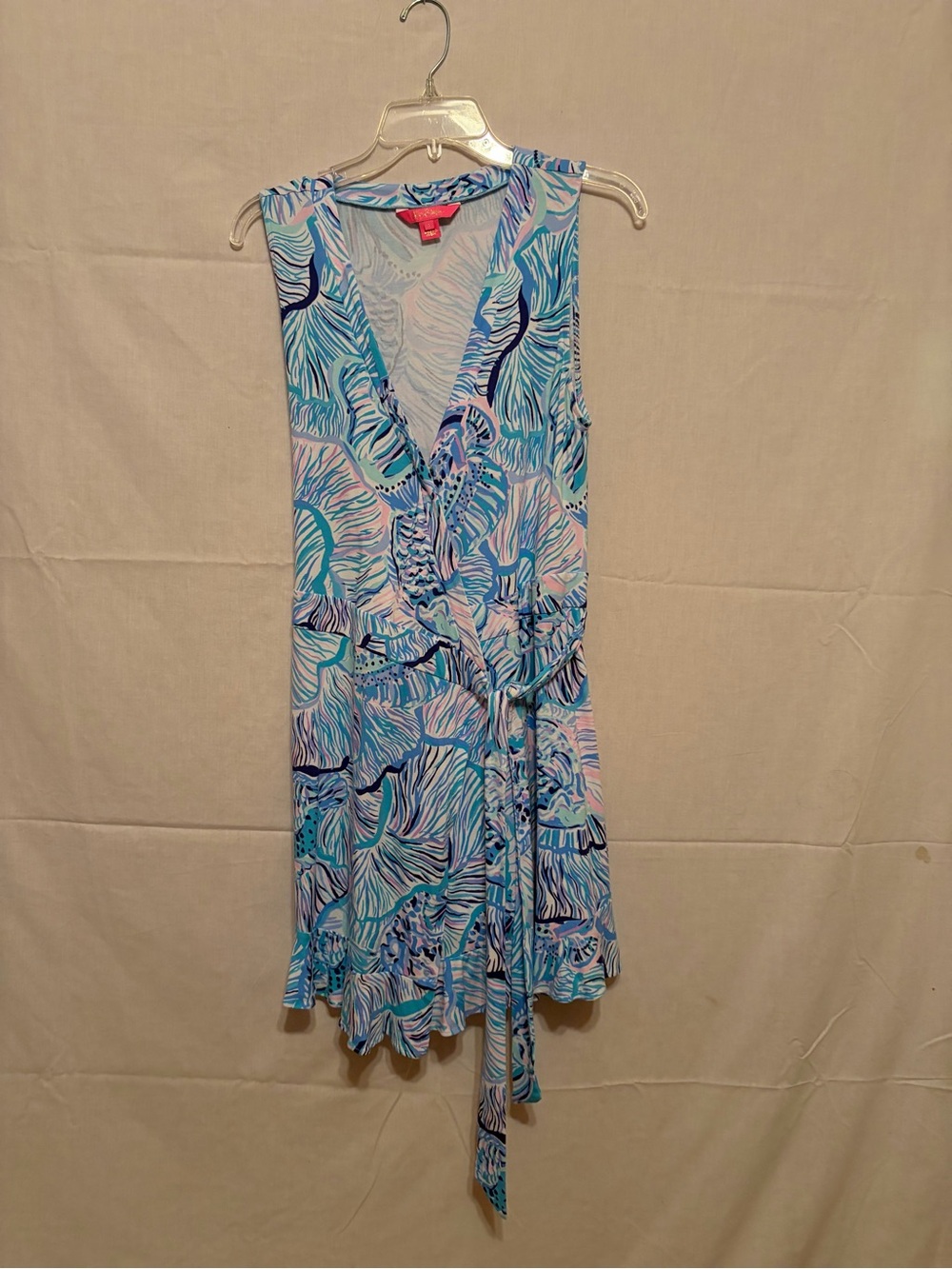 Lilly Pulitzer Rilla Bermuda Blue Fishful Thinking Wrap Dress